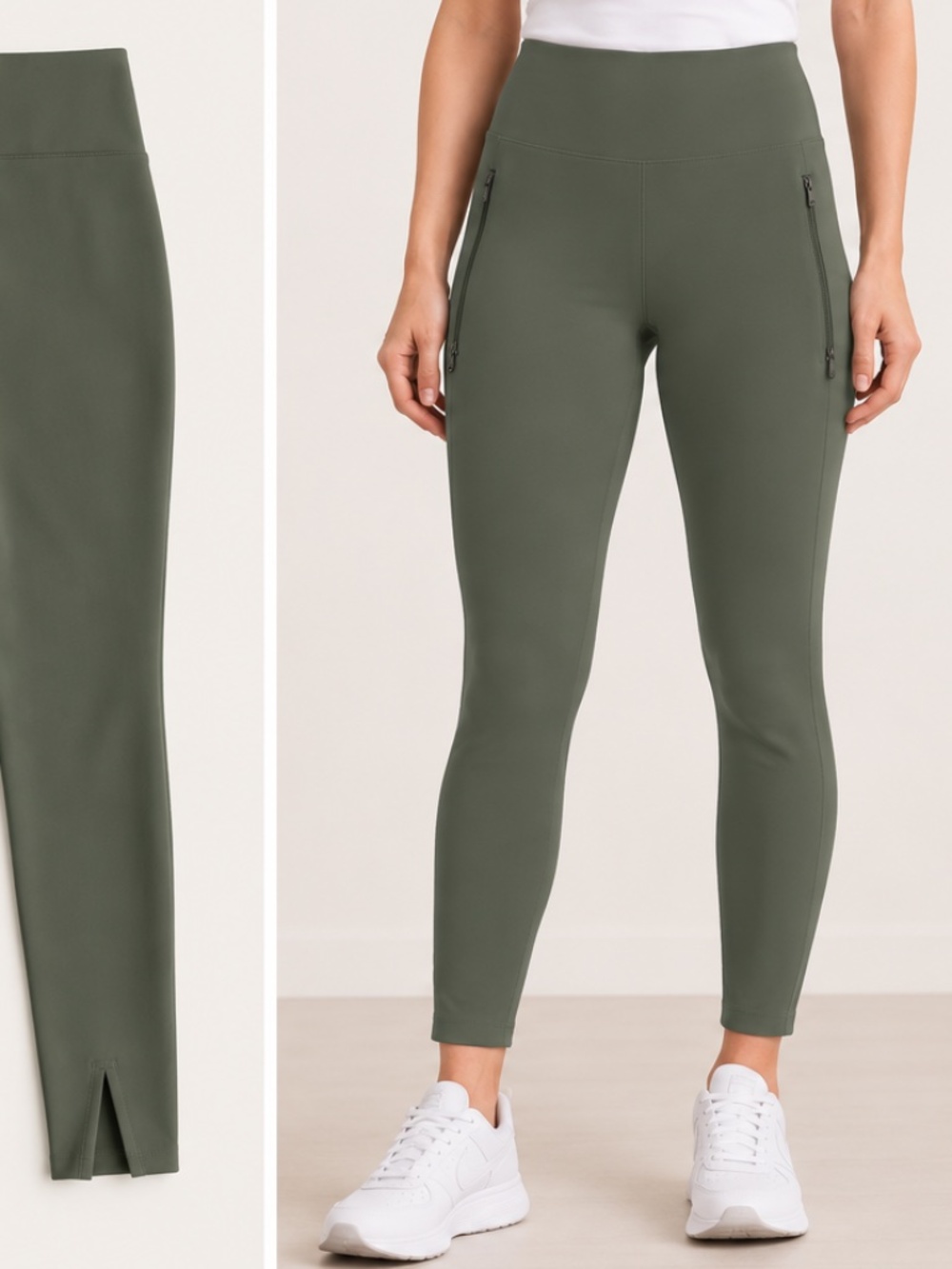 NWT Banana Republic BR Sport Olive Green Flare Pants Size 6